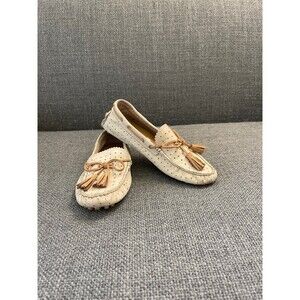 Cream Leather Coach Moccasins 6.5